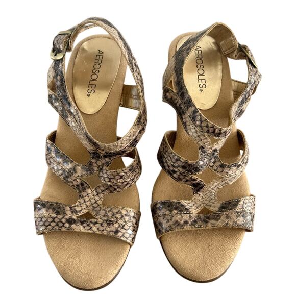 AEROSOLES Women’s Snakeskin Pattern Heels - Picture 1 of 4